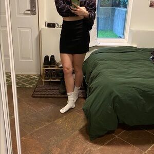 Black mini skirt